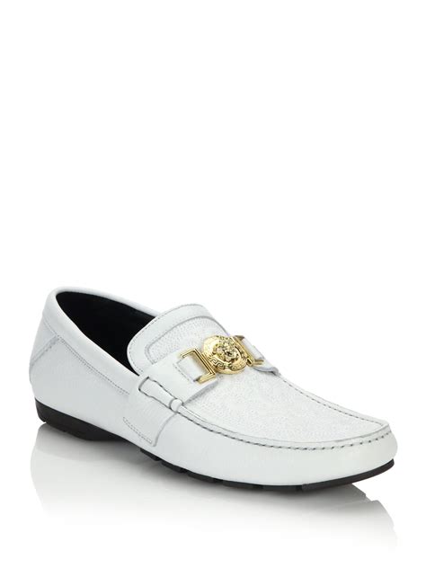 all white versace men loafers replica|Versace collection men's loafers shoes.